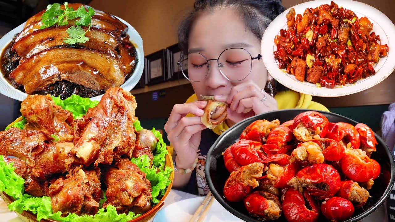 【逛吃天津】年后第一顿必须硬核开炫！饼夹猪头肉配扒肘子超满足，素烧茄子扣饭香到舔盘！【逛吃小猪猪】