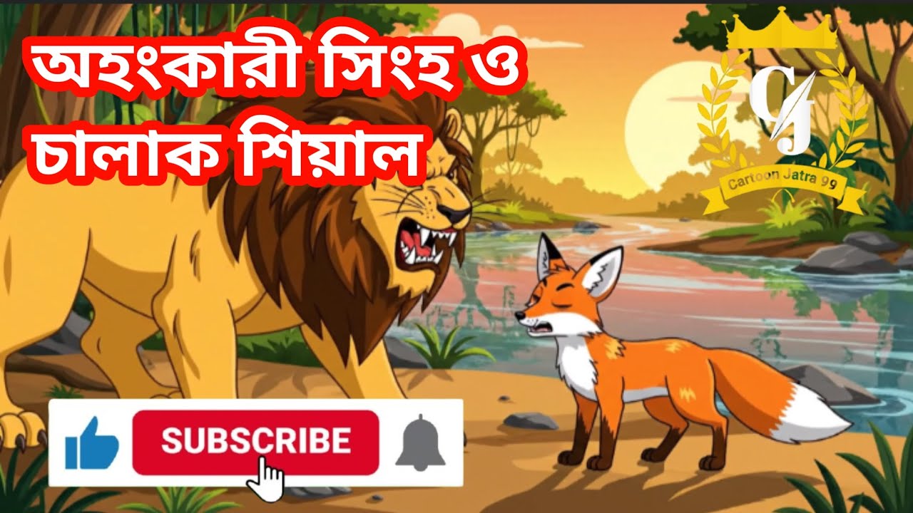 অহংকারী সিংহ ও চালাক শিয়াল The Proud Lion and the Clever Fox