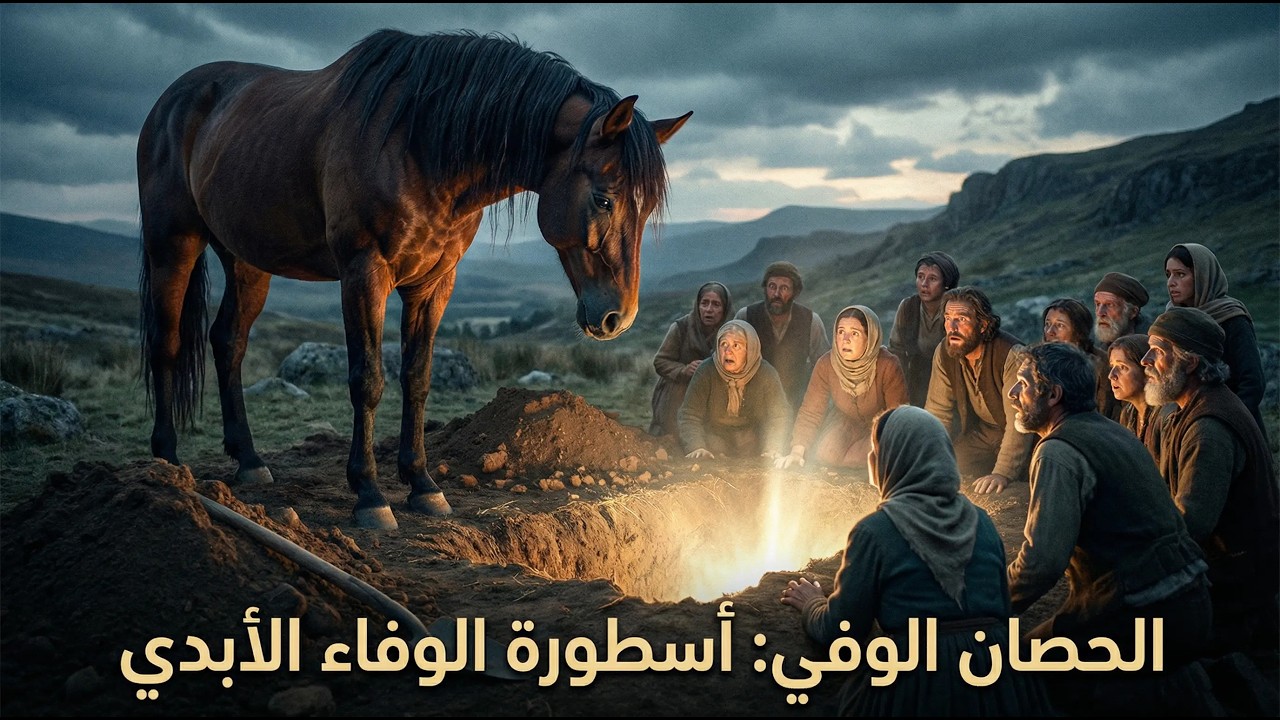 الحصان الوحيد الذي رفض مغادرة قبر صاحبه… وعندما حفروا كانت الصدمة! #قصة_مؤثرة #حصان_وفي #معجزة