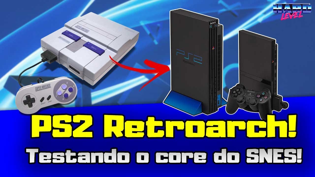 PS2 RetroArch! Testes com o core de SNES, confira a evolu&ccedil;&atilde;o!