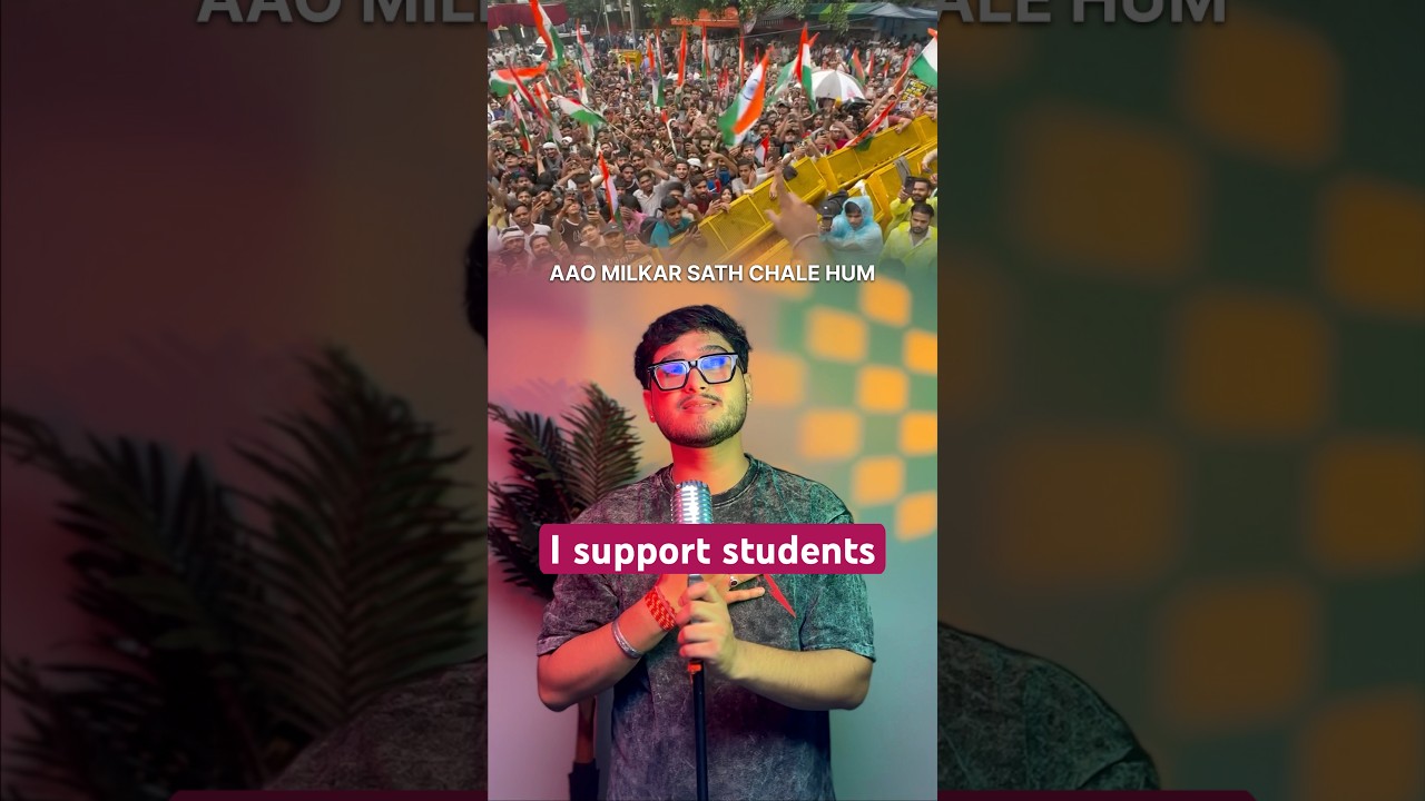 I Support Students ❤️&zwj;🩹✅ #jantarmantar #sonamwangchuk #protest #viral #trending #singing #cjp #song