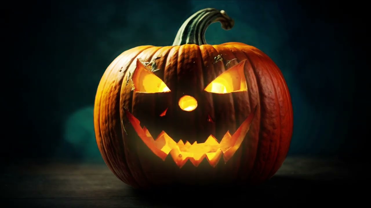 🎃 10 Hours Glowing Pumpkin + Horror Echo Sounds | Spooky Halloween Ambience
