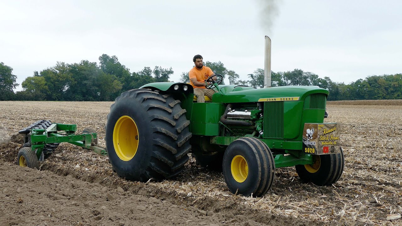 Vintage & Special Built Powerful Tractors Plowing