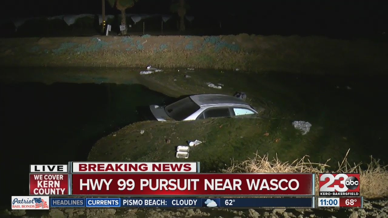 Hwy 99 pursuit near Wasco