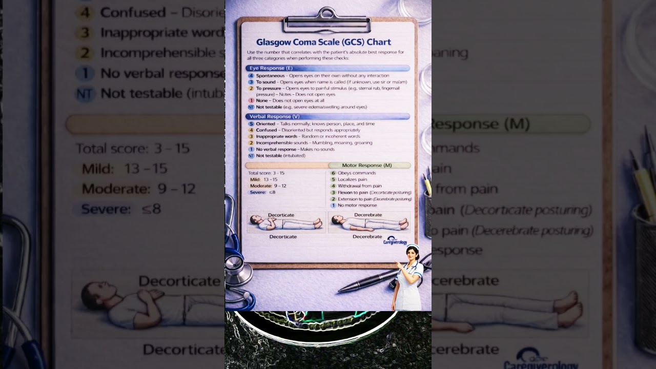 Gold Points Nursing Aspiration Aiims Norcet PGI KGMU AllNursing Exam GCS Score 