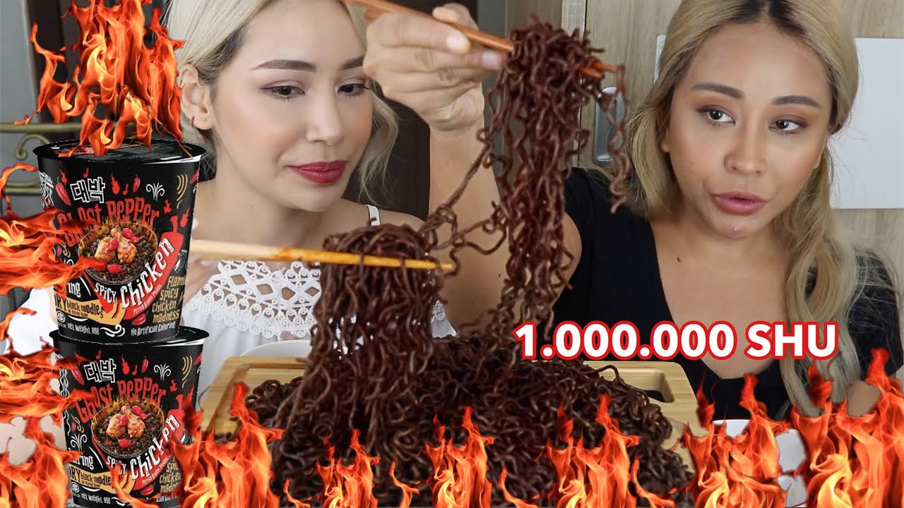 GHOST PEPPER SPICY CHICKEN NOODLES |MUKBANG WITH CHEA