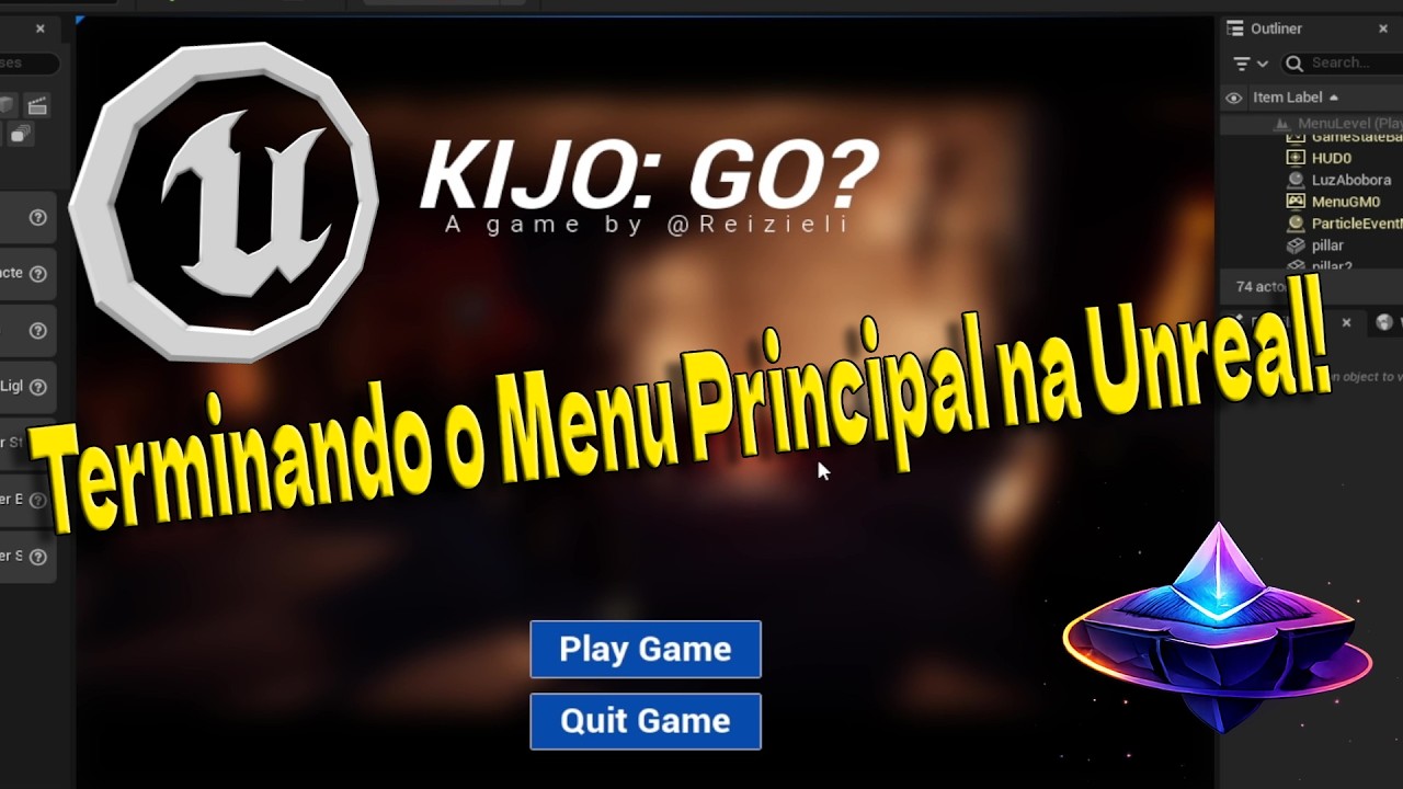 Terminando meu MENU PRINCIPAL na UNREAL ENGINE