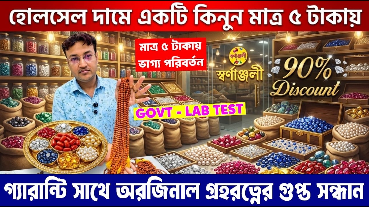 ৫/-টাকায় ১০০% আসল গ্রহরত্ন পাইকারি!দাম💎 || Original Gemstone at Lowest Price | Gemstones Wholesaler