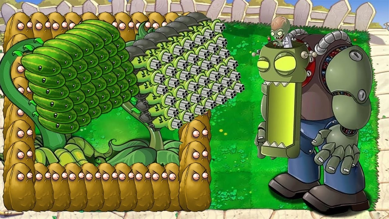Gatling vs Melon Pult vs Dr Zomboss - Plants vs Zombies Hack