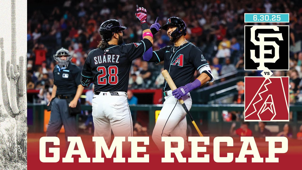 Giants vs. D-backs Game Highlights (6/30/25) | MLB Highlights | Arizona Diamondbacks