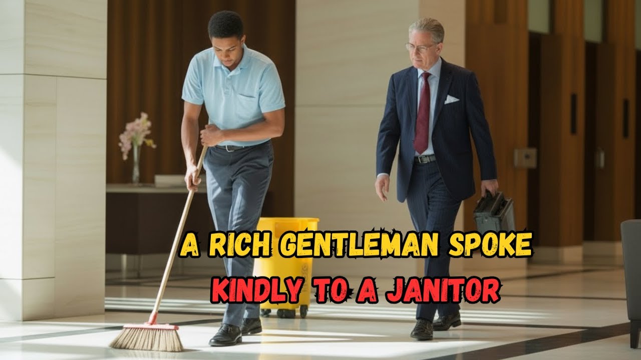 Богатый джентльмен любезно поговорил с уборщиком — то, что произошло дальше, изменило всё.