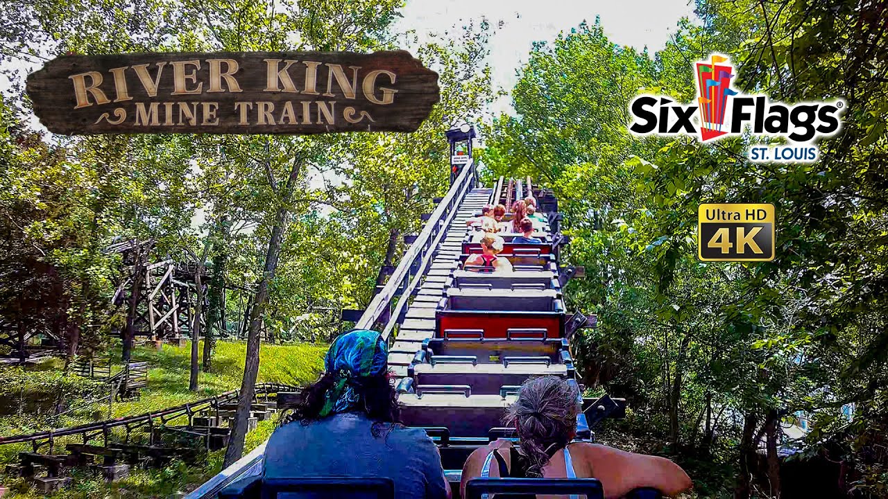 2022 River King Mine Train Roller Coaster On Ride 4K POV Six Flags St  Louis