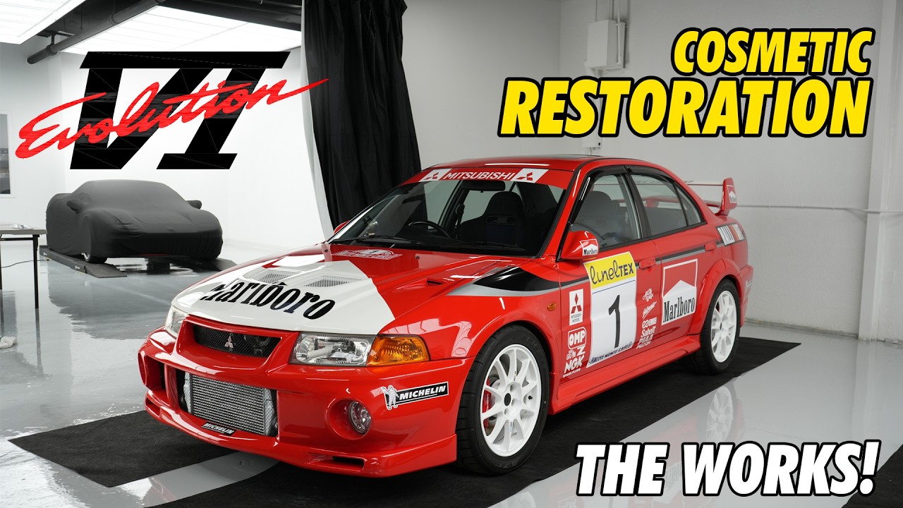 Full Cosmetic Restoration on a Mitsubishi EVO 6 + Marlboro Livery = Peak 90s Rally Vibes