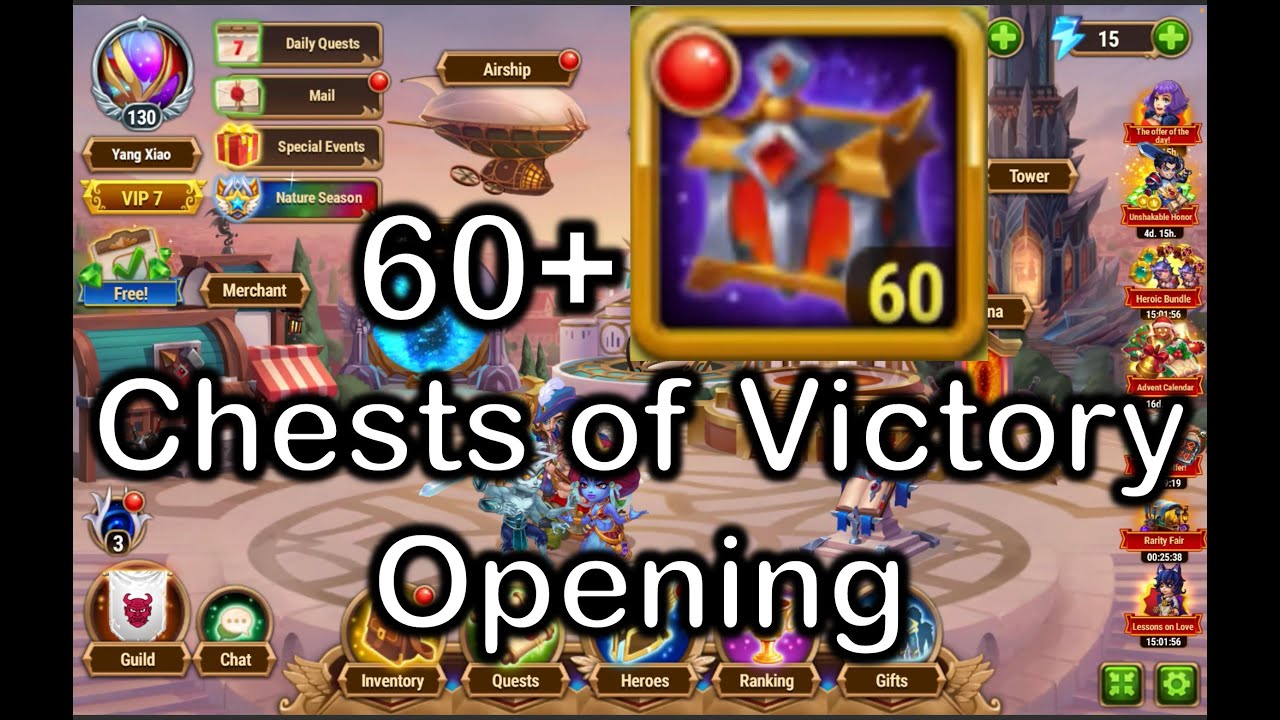 Hero Wars: 60+ Chests of Victory Opening