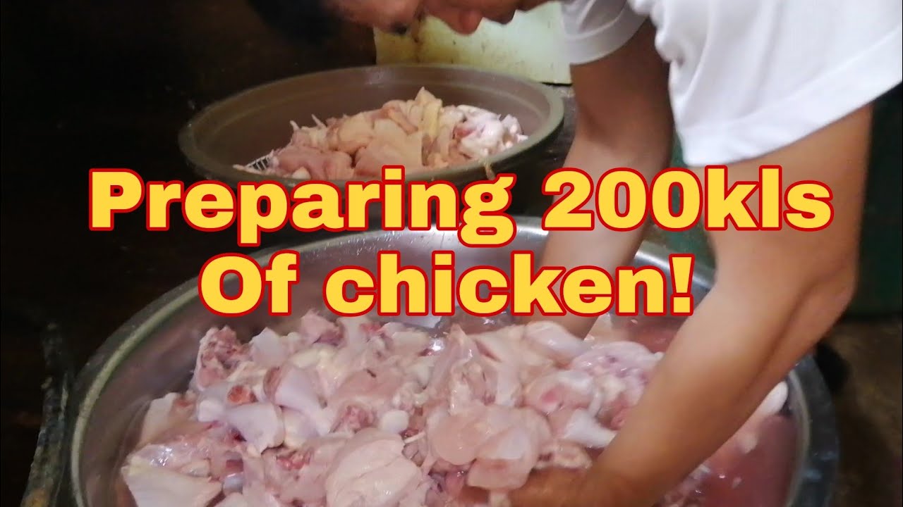 how to marinate 200kls of chicken for fried chicken.