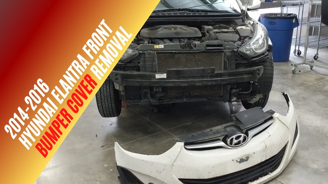 Как снять передний бампер Hyundai Elantra 2014-2016 годов, 1 из 3