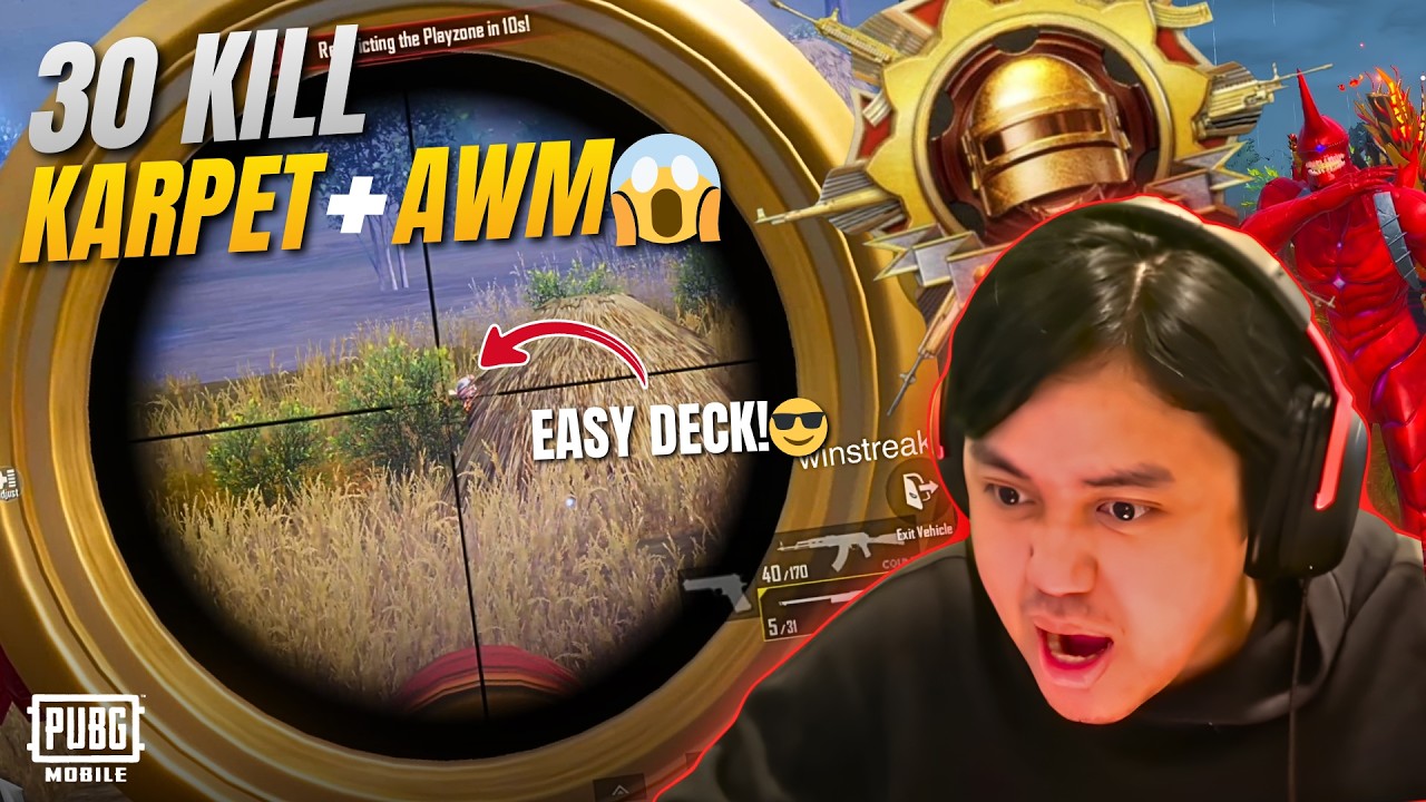 KARPET + AWM 😱 - 30 Kill Conqueror | PUBGM Indonesia