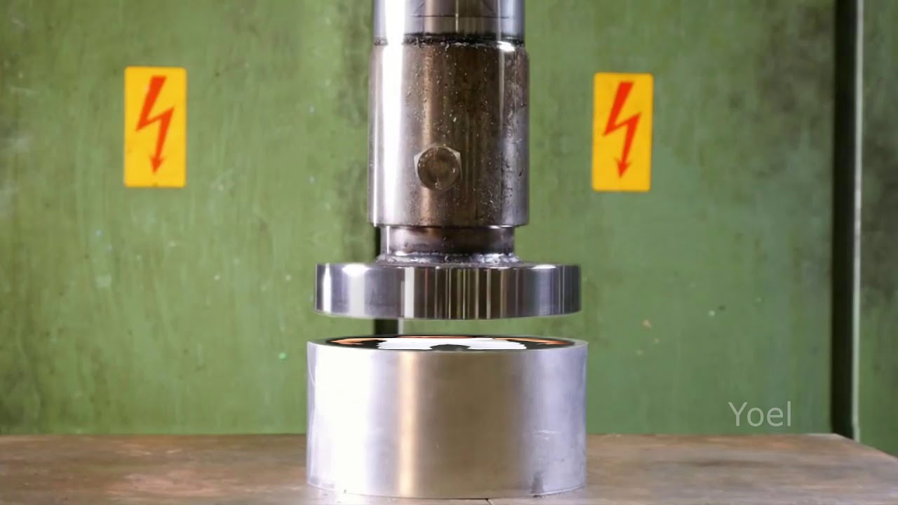Freddie Mercury Squished With Hydraulic Press