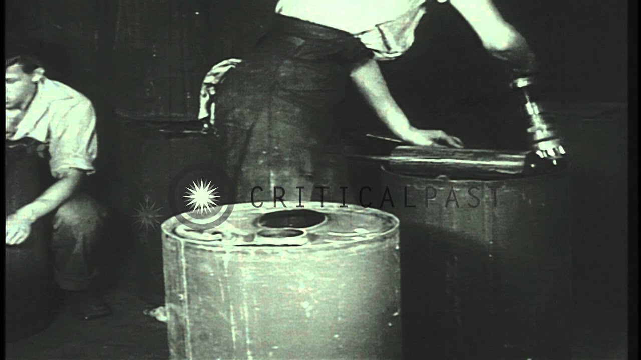 Depth charges being manufactured and used in Canada during World War II. HD Stock Footage