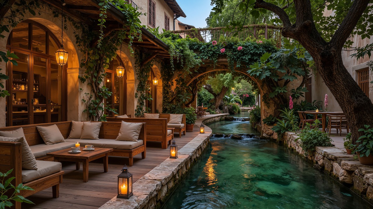 Spring Riverside Jazz 🌸 Relaxing Coffee Jazz with Nature Sounds for Study, Work & Reading