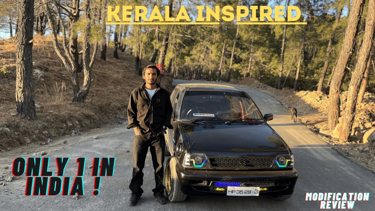 Maruti 800 -All Black | Modificatoin reveiw | Full System Exhaust | Custom Lights | Old School