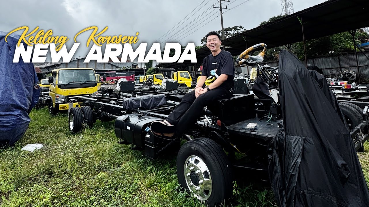 MELIHAT TERNAK CHASIS Nya KAROSERI NEW ARMADA | Keliling Unit Pameran Bus Borlindo Sky Lander R25 SG