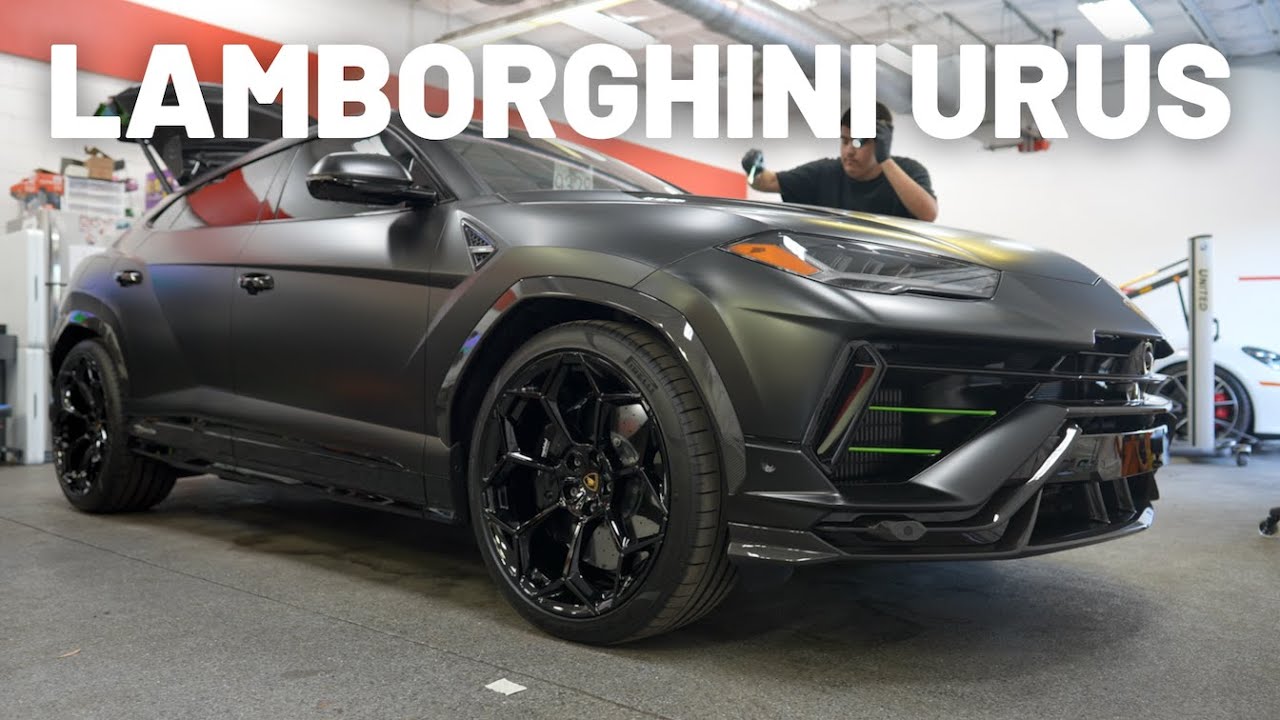 2023 Lamborghini Urus - 3M 2080 - Satin Black Vinyl Wrap