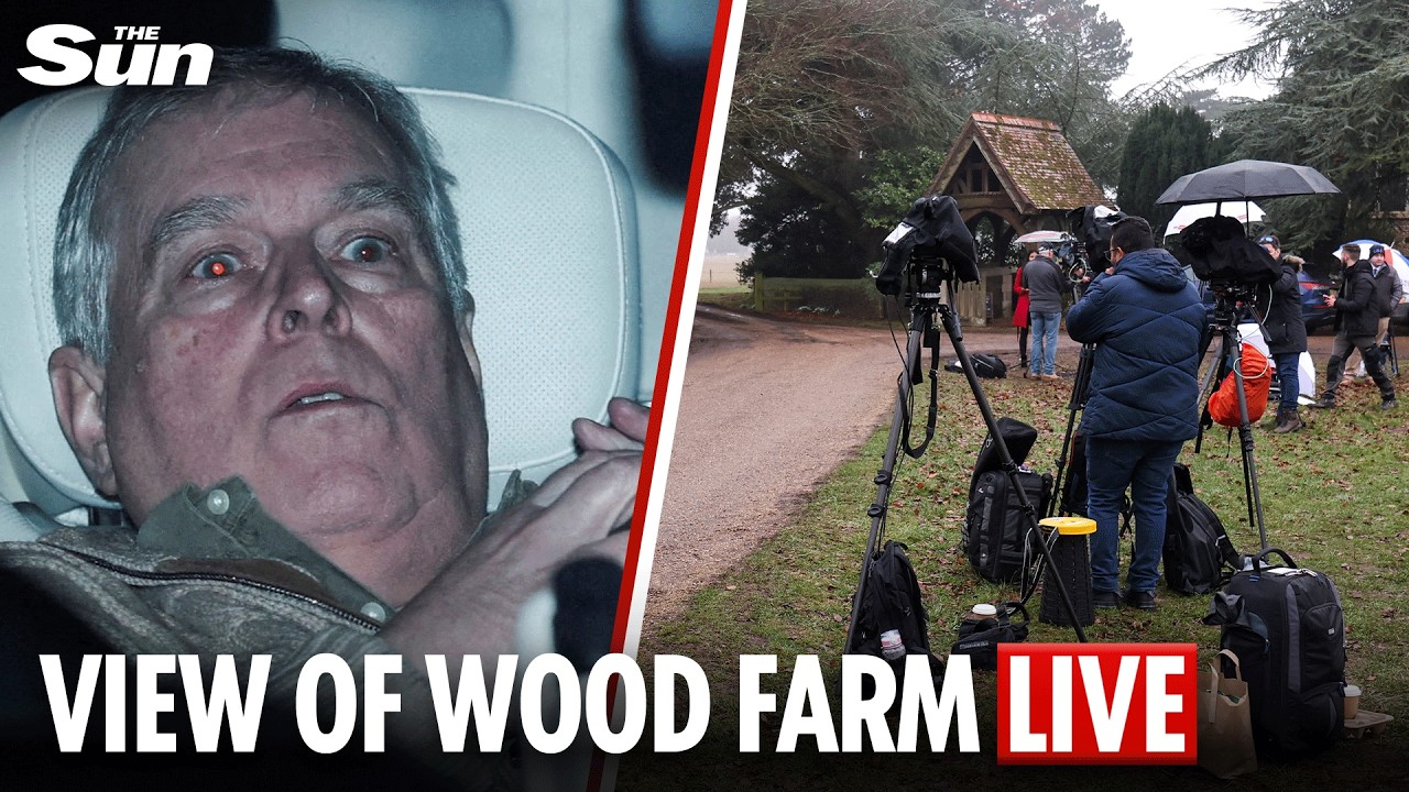 LIVE: View of Wood Farm following Andrew Mountbatten-Windsor arrest