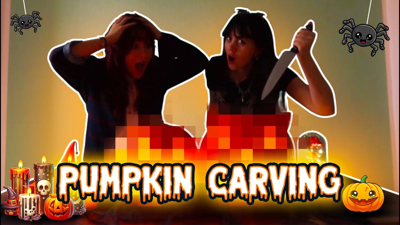 Вырезаем тыквы на Хэллоуин вместе с нами! 🎃🔪🕷 (честно говоря, немного съели)