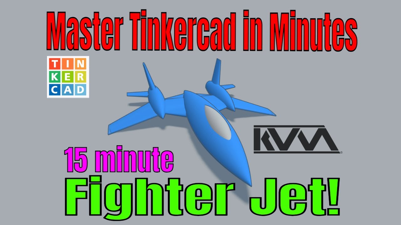 How To Create A KVM Tinkercad Fighter Jet in 15 Minutes! Easiest Steps