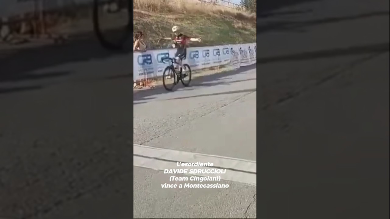 L&rsquo;esordiente Davide Sdruccioli (Team Cingolani) vince a Montecassiano #bicitv