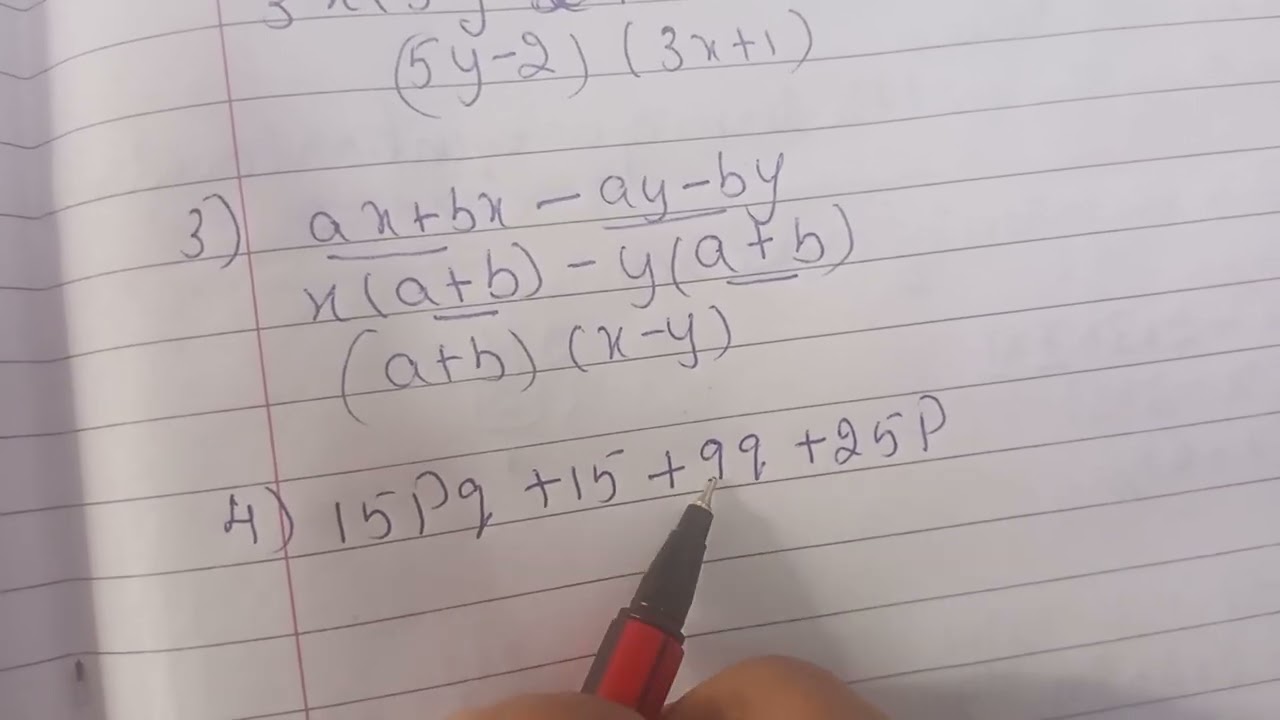Factorisation_8th Std (Excercise 12.1_3rd Main)
