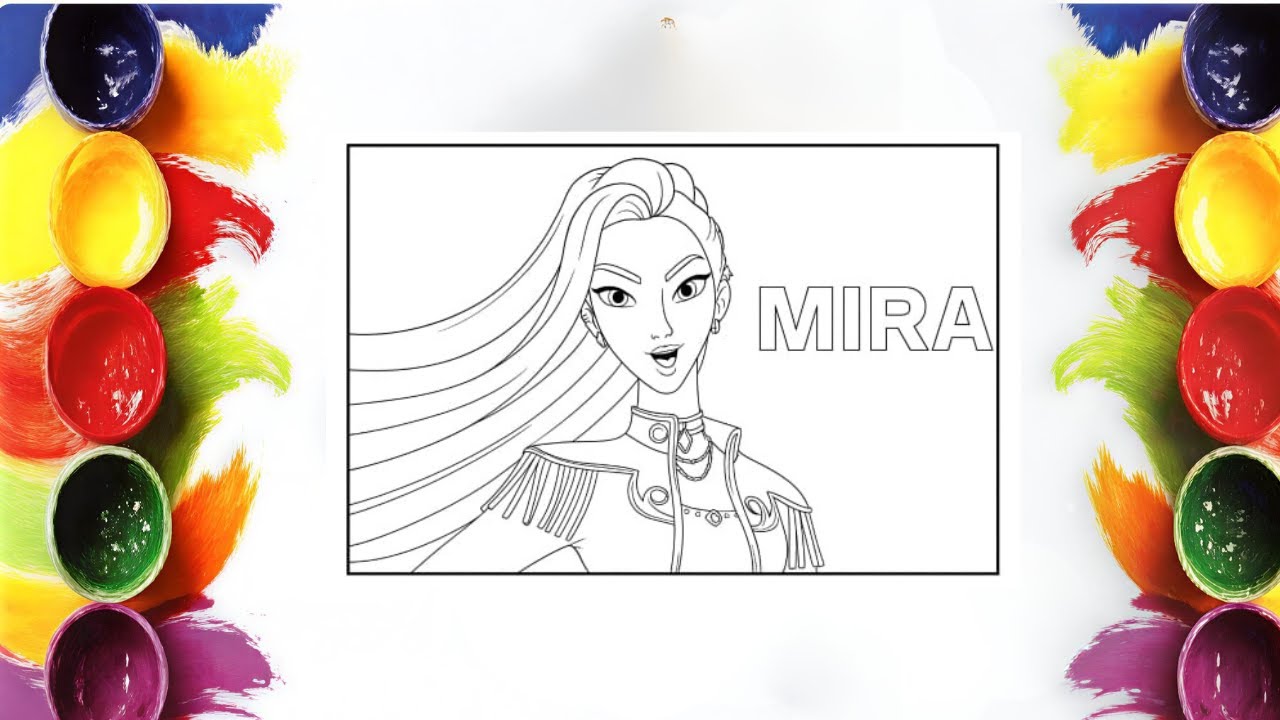 Relaxing Learning: How to Color Mira with Flying Hair | K-Pop Demon Hunters | Mini Artists World