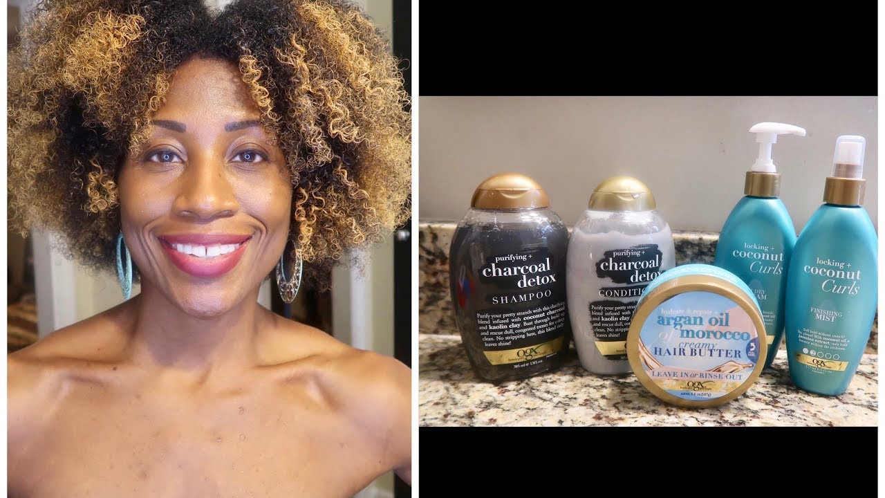 OGX Charcoal Detox Product Review / Wash & Go Style