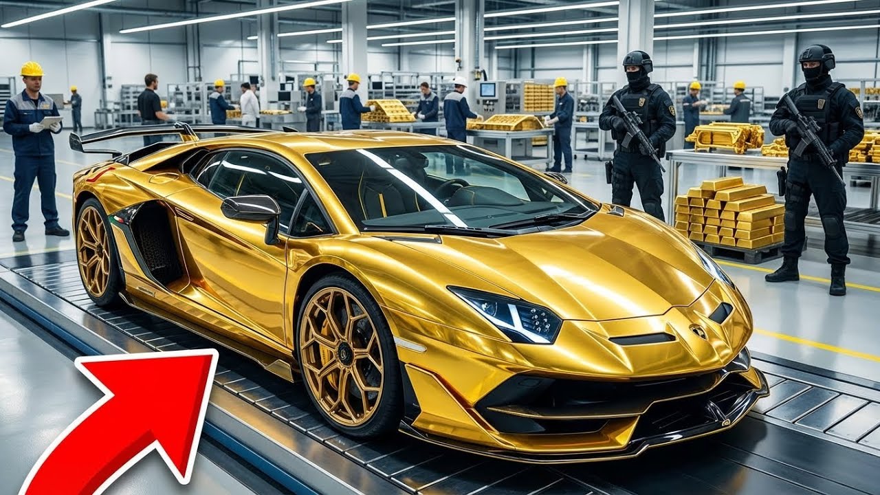 Inside the 24K Gold Factory – Building a Lamborghini Aventador SVJ in 24K Gold