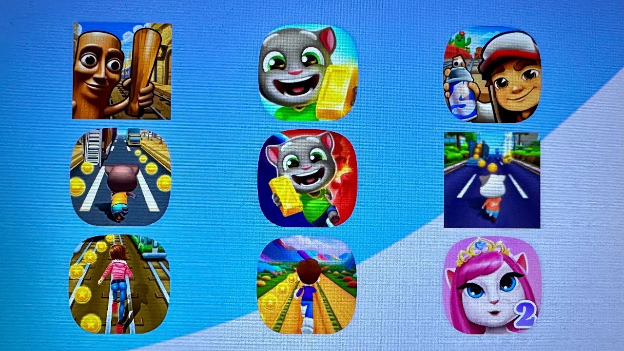 Subway Rush: Escape, Tom Gold Run, Cat Runner, Subway Surf, Kooply Run, Pet Runner, Tom Time Rush,