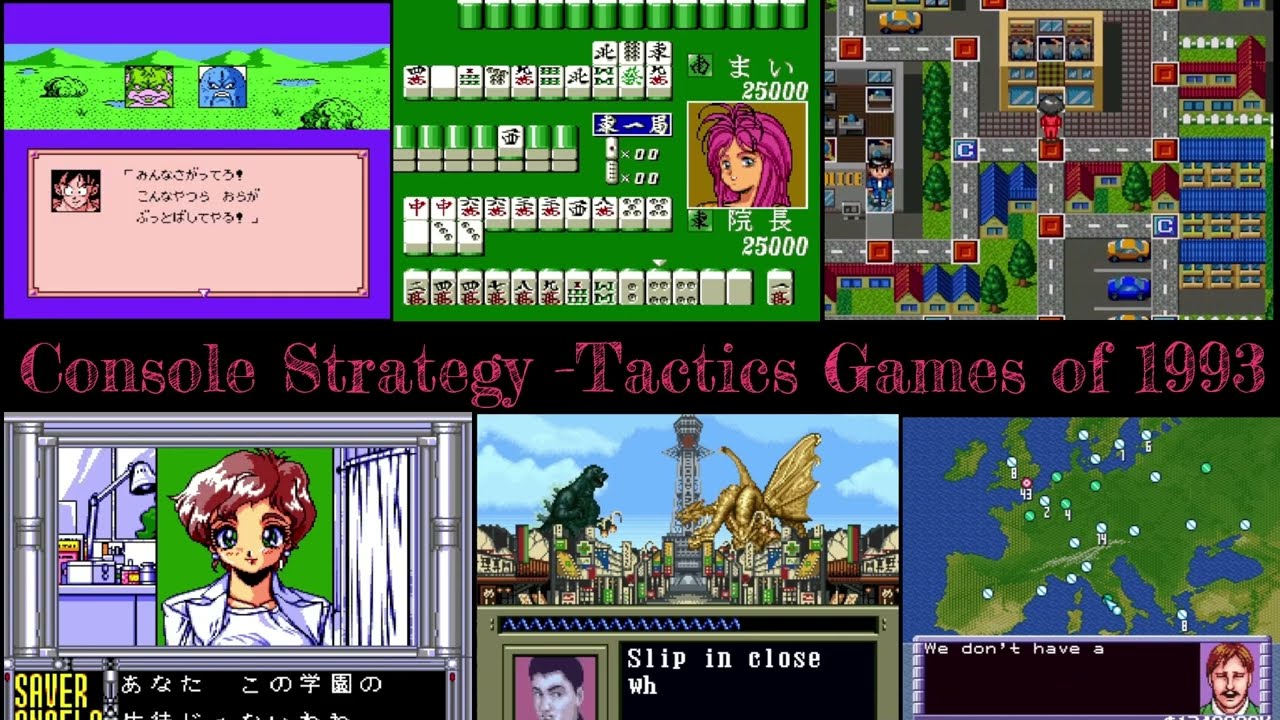 Console Strategy Tactics Games of 1993 - Compilation Part 1
