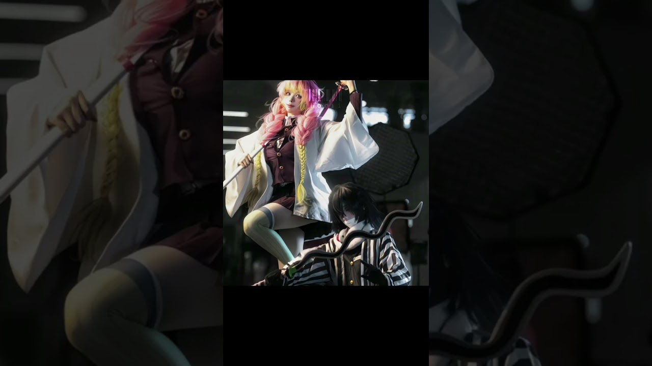 obamitsu anime X cosplay🍡🐍 #kny #ds #mitsuri #obanai #iguro #kanroji #obamitsu #funk #fypviralシ