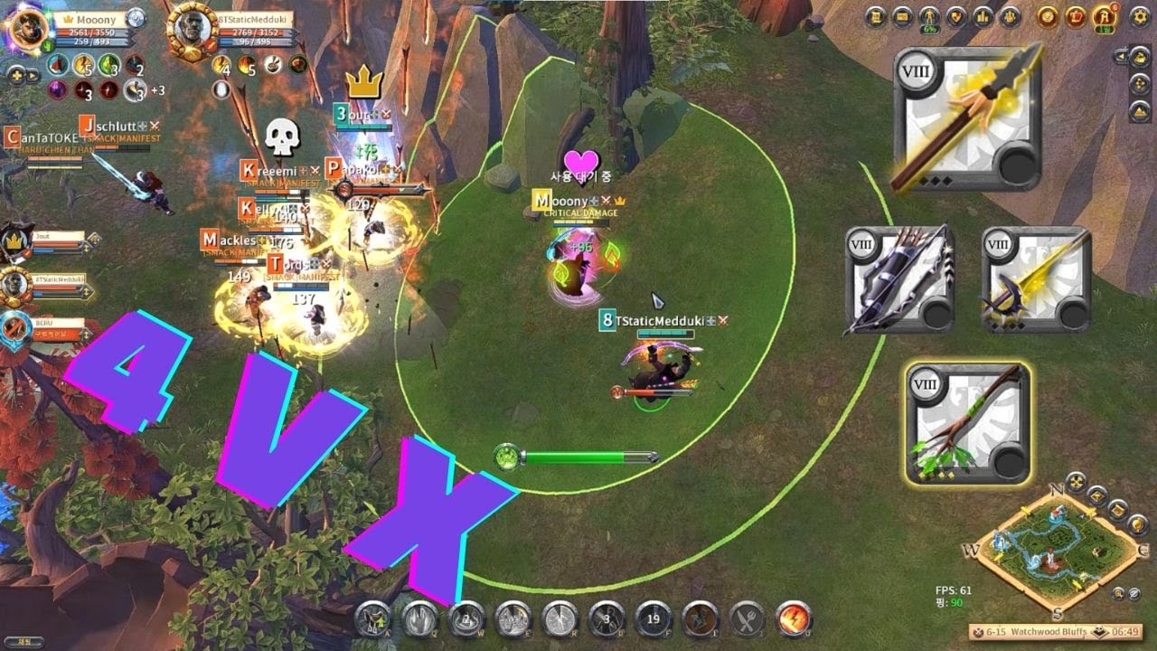 AlbionOnline | 4/5 v X | Outnumbered Fights | Nature POV | 소규모 | HeronClap | SmallScale l 알비온