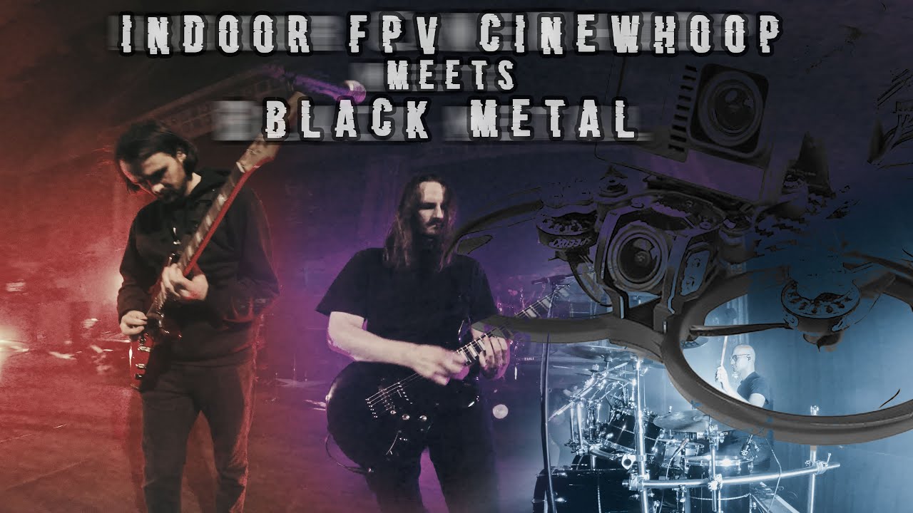 I filmed a Black  Metal Soundcheck With my Drone - Cinematic  Indoor FPV
