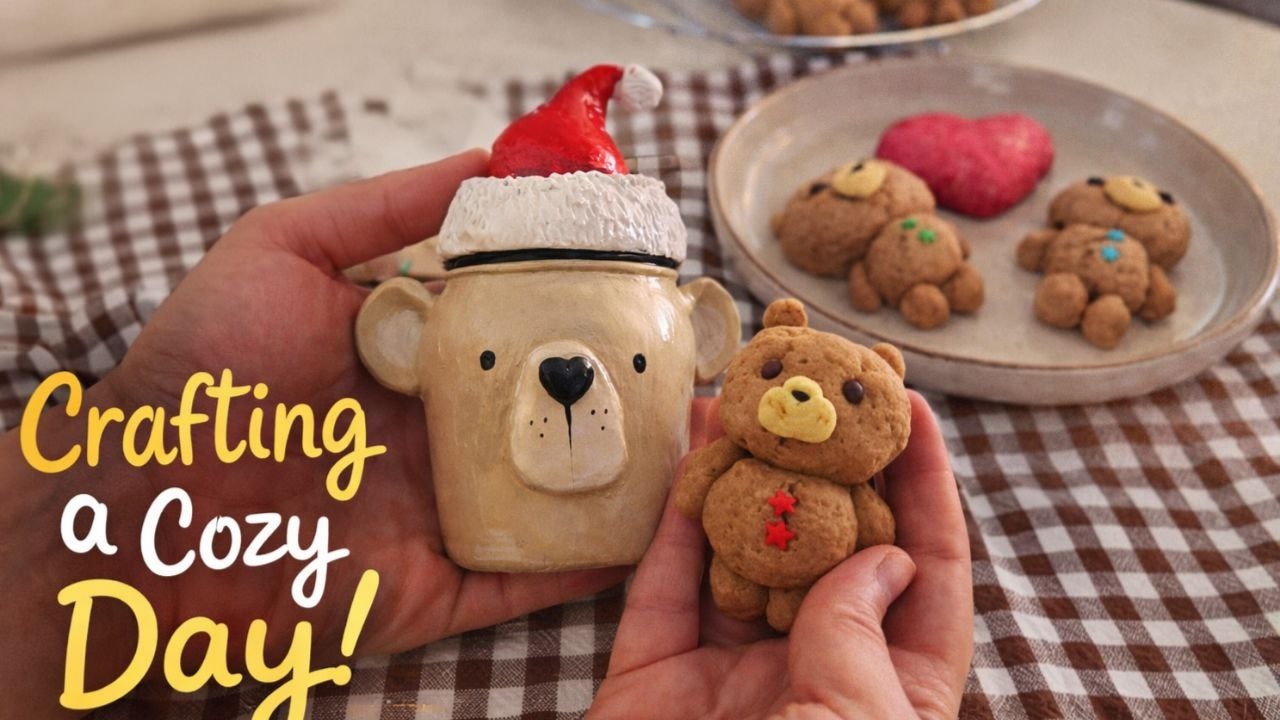 Cozy Sunday: Baking Bear Cookies 🍪 & Aesthetic Room Decor