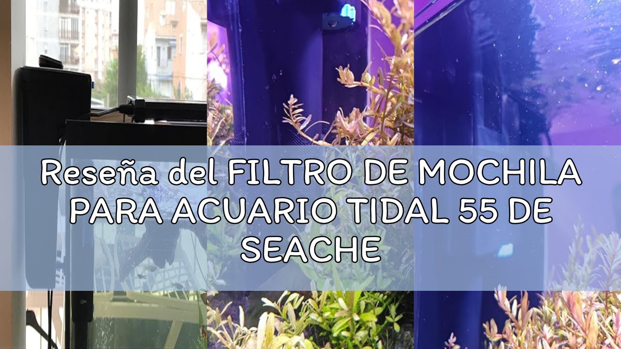 Reseña del FILTRO DE MOCHILA PARA ACUARIO TIDAL 55 DE SEACHEM FILTROS CASCADA DE ACUARIO