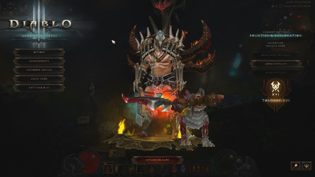 Diablo 3 Season 36 GR Push GR 140 Para 1000 Frenzy Barb!!!!!!SSF