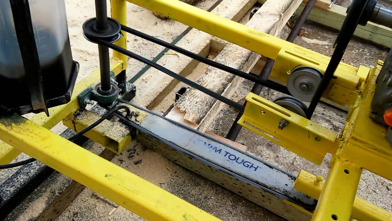 Chainsaw mill Remembered the video for one cut