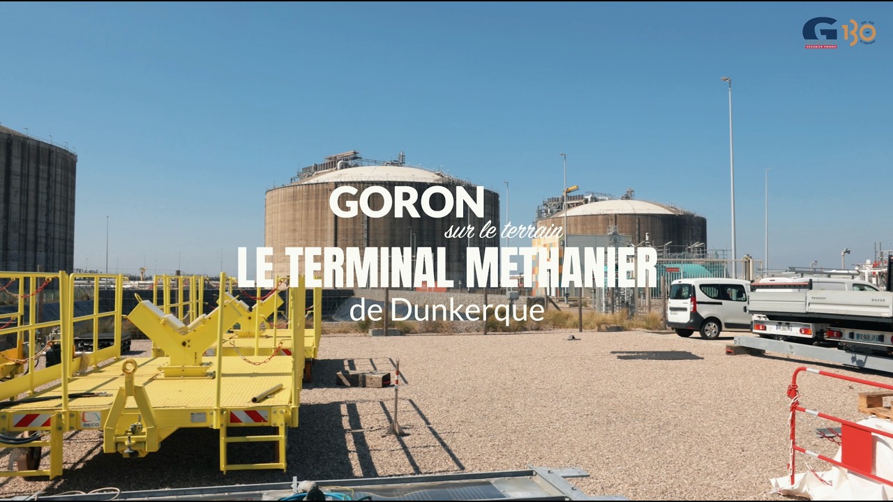 Goron sur le terrain - Le terminal m&eacute;thanier de Dunkerque