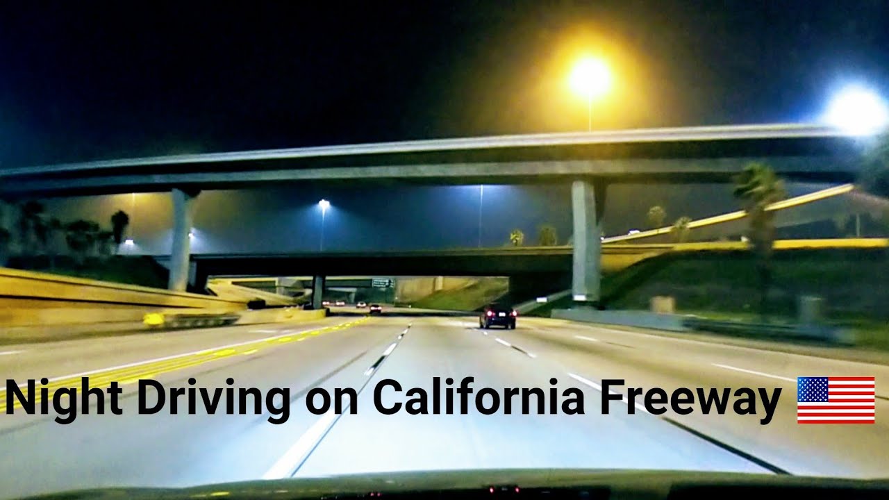 Dash Cam Tours 🚘 Night Freeway Driving | No music | No talking