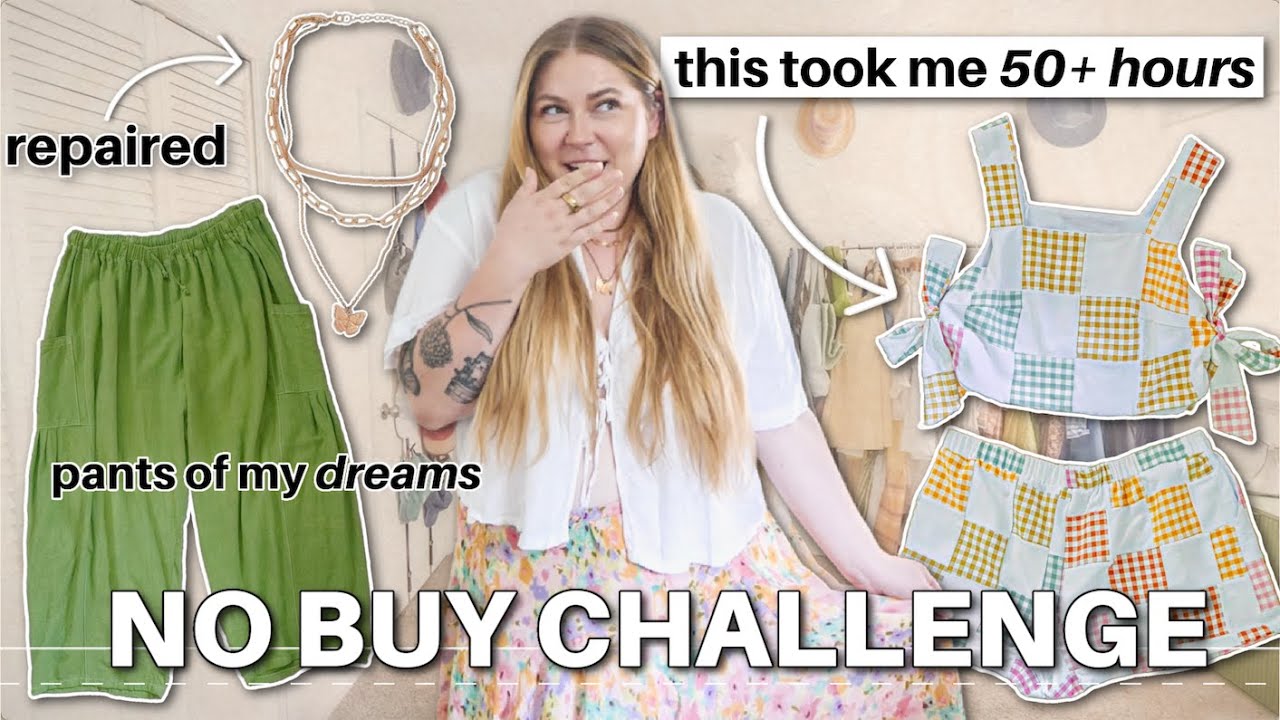 I'm NOT BUYING summer trends so I did this instead 🧵✂️♻️ (upcycle, repair, patchwork sewing)