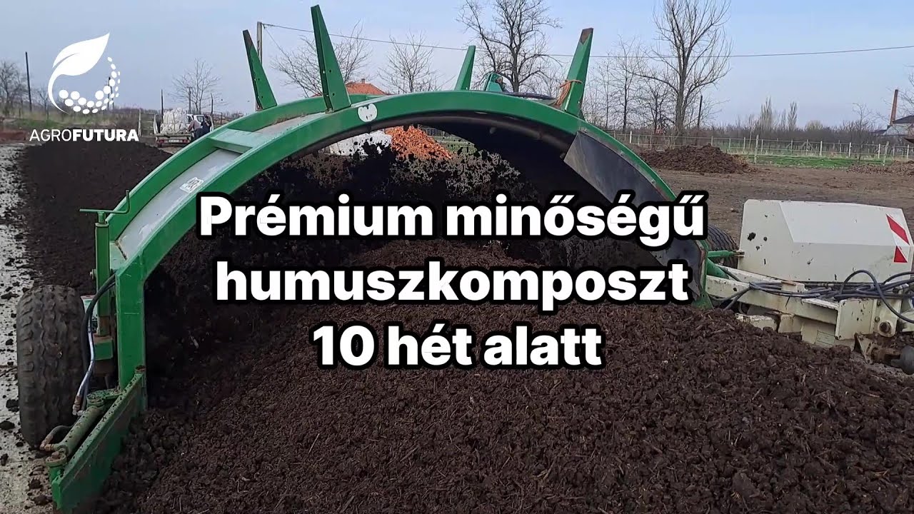 Humuszkomposzt készítése forgatásos komposztálással