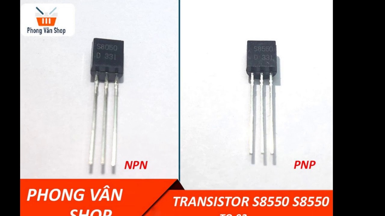 10 Transistor S8550 PNP - S8050 NPN - TO-92 - ch&acirc;n cắm