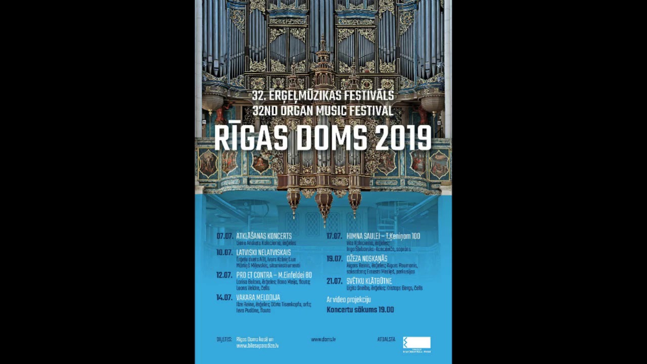 Ērģeļmūzikas festivāls Rīgas Doms 2019